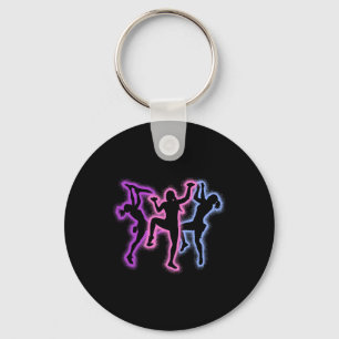 Climbing Bouldering Silhouettes Girls Women Rock C Key Ring
