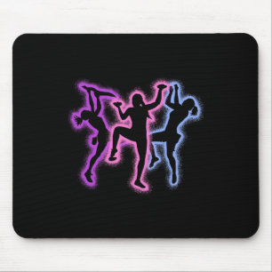 Climbing Bouldering Silhouettes Girls Women Rock C Mouse Mat