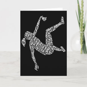 Climbing Bouldering Typography Kids Girls Women Ro Card