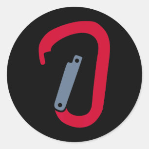 Climbing Carabiner Classic Round Sticker