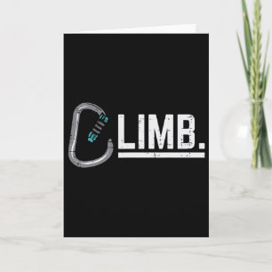 Climbing Carabiner Climb Rock Mountain Climber Men Card