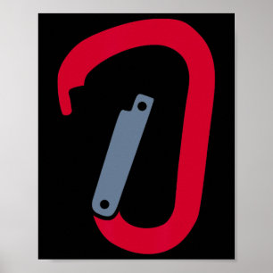 Climbing Carabiner Poster