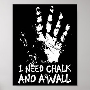 Climbing Chalk Boulder Wall Imprint Logo Poster