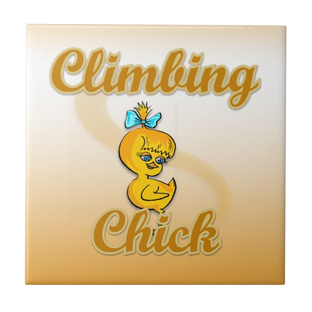 Climbing Chick Tile (Front)