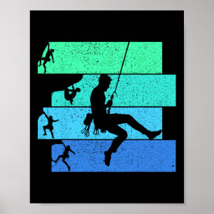 Climbing Climber Bouldering Boulder Kids Boys Men Poster