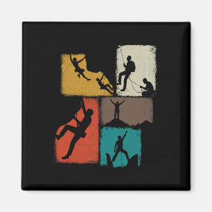 Climbing Collage Climber Men Mountaineer Youth Magnet