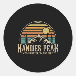 Climbing Colorado Hiking Camping Mountain Handies Classic Round Sticker