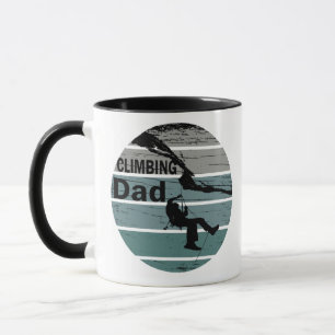 Climbing dad vintage mug