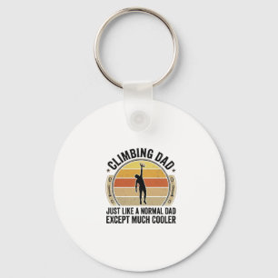 Climbing Dad Vintage Rock Climbing Shirt Design_1 Key Ring
