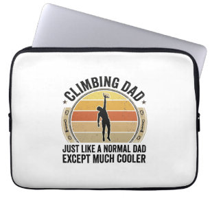 Climbing Dad Vintage Rock Climbing Shirt Design_1 Laptop Sleeve