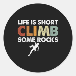 Climbing Design - Vintage Rock Climbing Classic Round Sticker