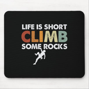 Climbing Design - Vintage Rock Climbing  Mouse Mat