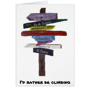 Climbing Destinations Card