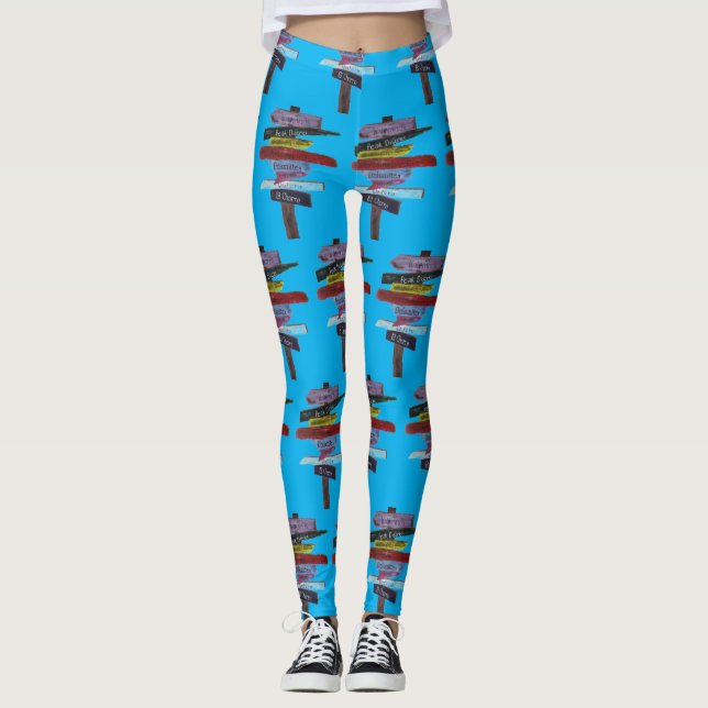 Climbing Destinations Leggings (Front)