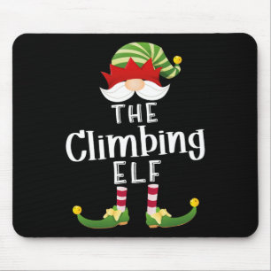 Climbing Elf Group Christmas Funny Pajama Party Mouse Mat