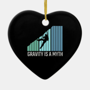 Climbing - Gravity Is a Myth Ceramic Tree Decoration