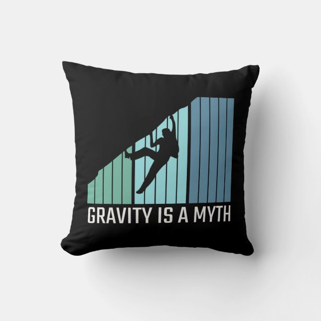 Climbing - Gravity Is a Myth Cushion (Front)