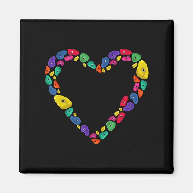 Climbing Heart Indoor Wall Climbing  Magnet (Front)