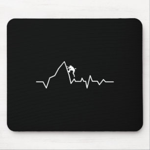 Climbing Heartbeat Mountain Bouldering Rock Gifts Mouse Mat
