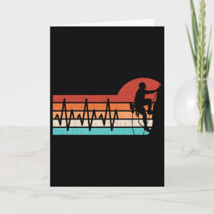 Climbing Heartbeat Retro Climb Funny Rock Climber  Card