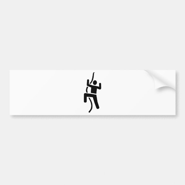 Climbing icon bumper sticker (Front)