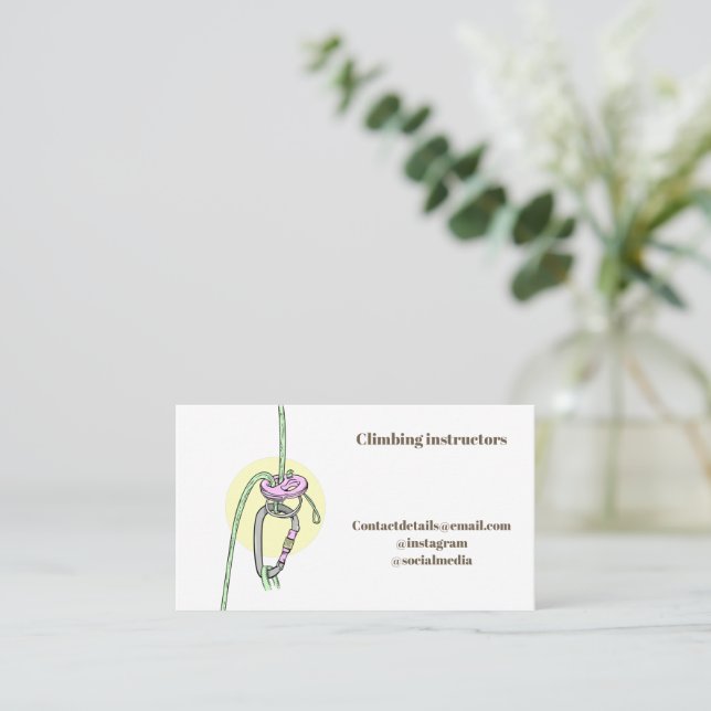 Climbing instructor business card (Standing Front)