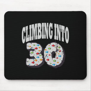 Climbing Into 30 Year Old Rock Climbing Birthday  Mouse Mat