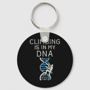 Climbing Is In My Dna Helix Graphic Key Ring