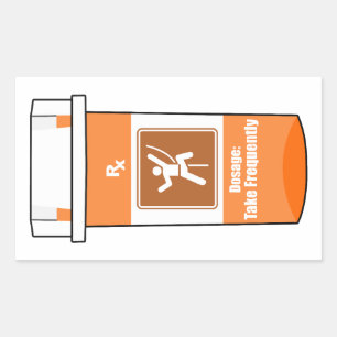 Climbing Is My Drug Rectangular Sticker