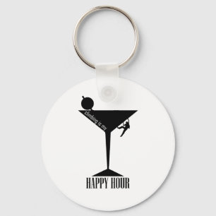 Climbing Is My Happy Hour Key Ring