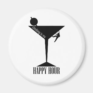 Climbing Is My Happy Hour Magnet