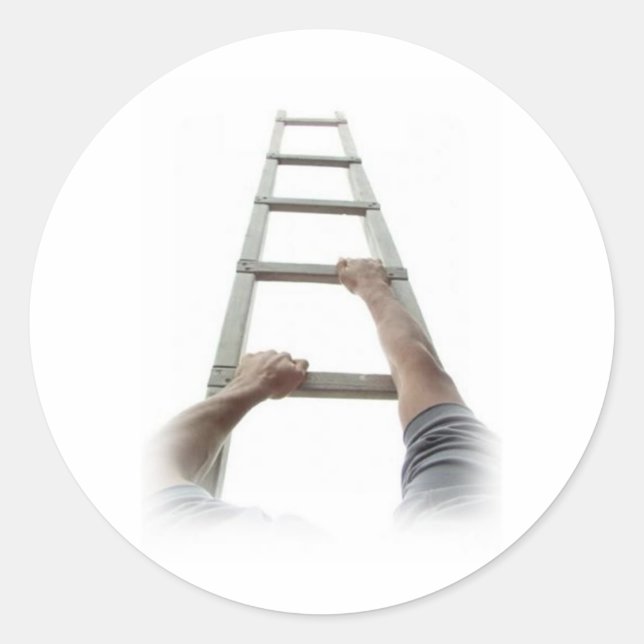 Climbing Jacob's Ladder Classic Round Sticker (Front)