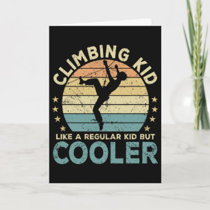 Climbing Kid Climber Funny Card