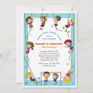 Climbing Kids Invitation