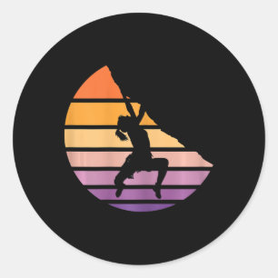 Climbing Lover Girl Rock Climbing Climb Like Girl Classic Round Sticker