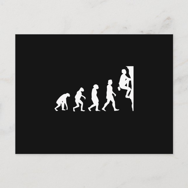 Climbing Mountain Evolution Postcard (Front)