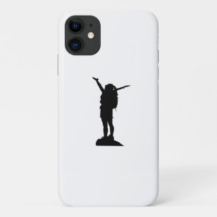 Climbing mountain girl silhouette iPhone 11 case