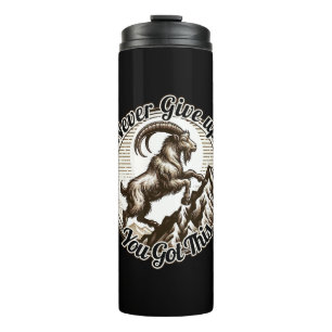 Climbing Mountain Goat Capricorn Birthday Zodiac Thermal Tumbler