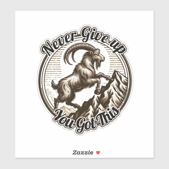 Climbing Mountain Goat Capricorn Never Give Up  (Sheet)