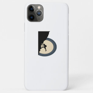 Climbing mountain man at night silhouette iPhone 11 pro max case