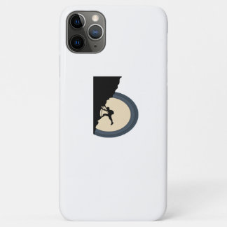 Climbing mountain man at night silhouette iPhone 11 pro max case