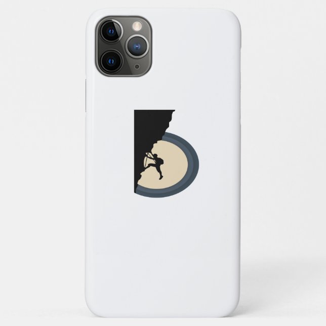 Climbing mountain man at night silhouette Case-Mate iPhone case (Back)