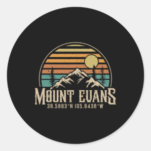 Climbing Mt. Evans Colorado Hiking Mountain Mount Classic Round Sticker