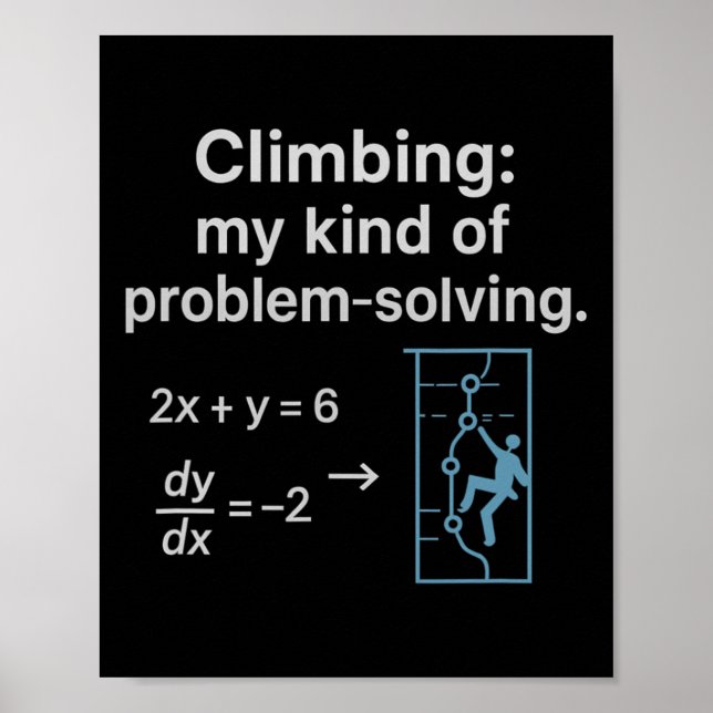 Climbing My Kind Of Problem-solving Graphic  Poster (Front)