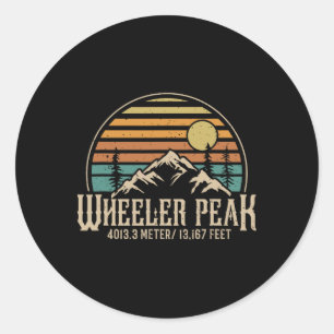 Climbing New Mexico Hiking Mountain Wheeler Peak  Classic Round Sticker