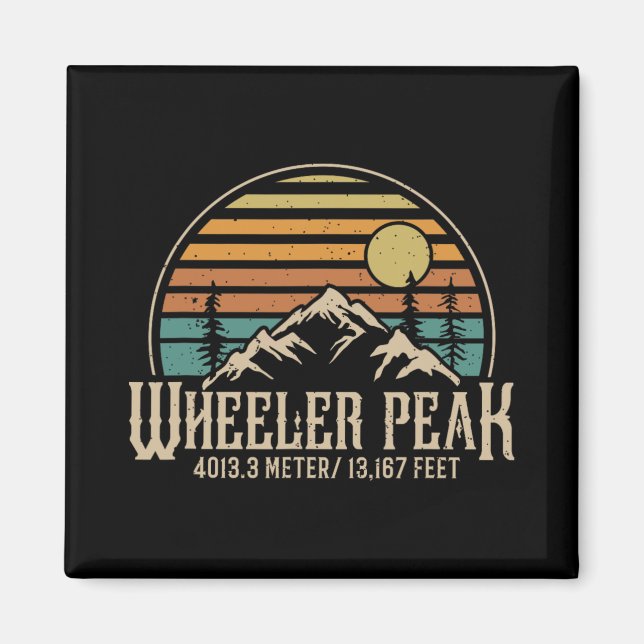 Climbing New Mexico Hiking Mountain Wheeler Peak  Magnet (Front)