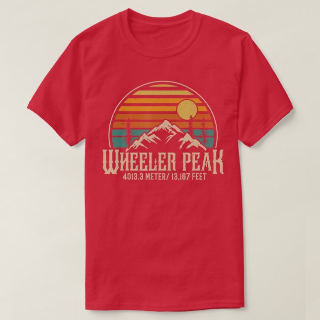 Climbing New Mexico Hiking Mountain Wheeler Peak  T-Shirt (Design Front)