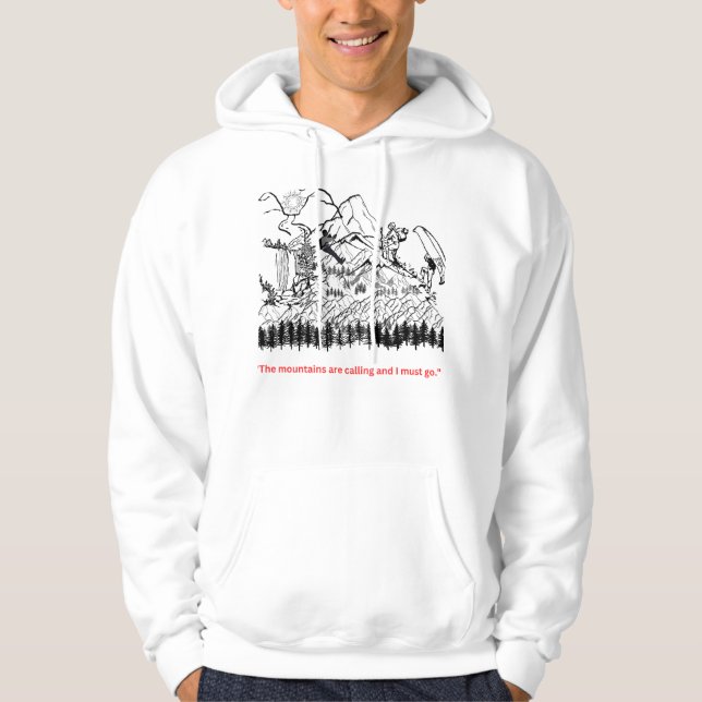 Climbing Premium Customised Graphic Design T-shirt Hoodie (Front)