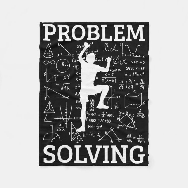Climbing Problem Solving Rock Climber Bouldering C Fleece Blanket (Front)
