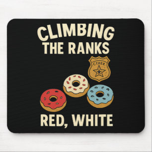 Climbing Ranks Police Academy Donut Stairs Design  Mouse Mat